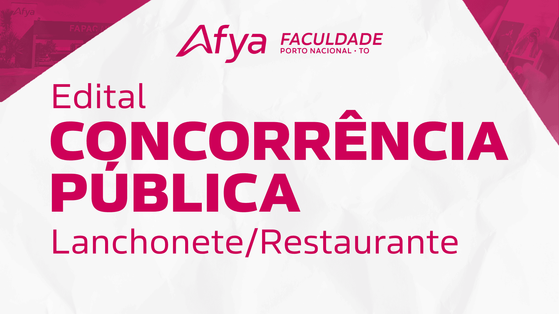 Concorrência pública - lanchonete/restaurante (edital)