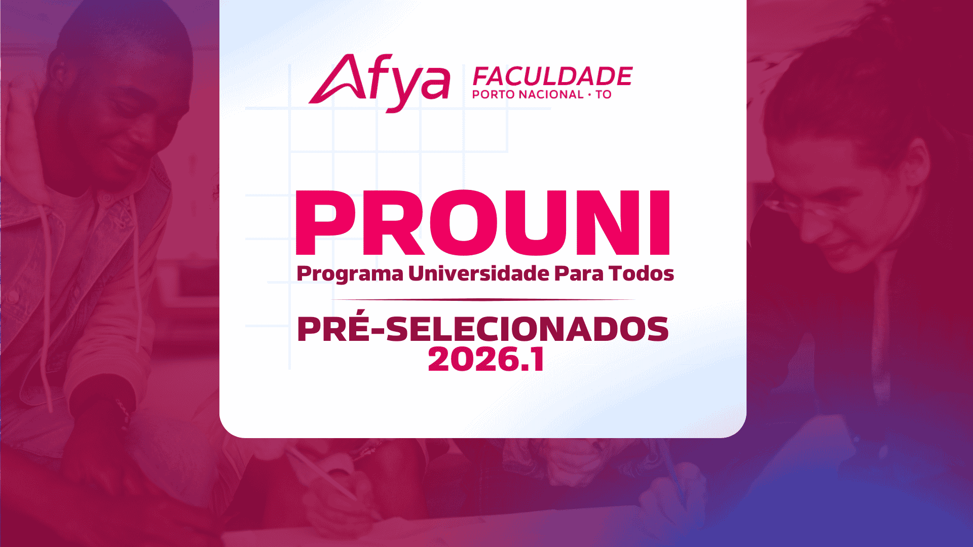 Pré-Selecionados 1ª Chamada do Prouni 2026.1