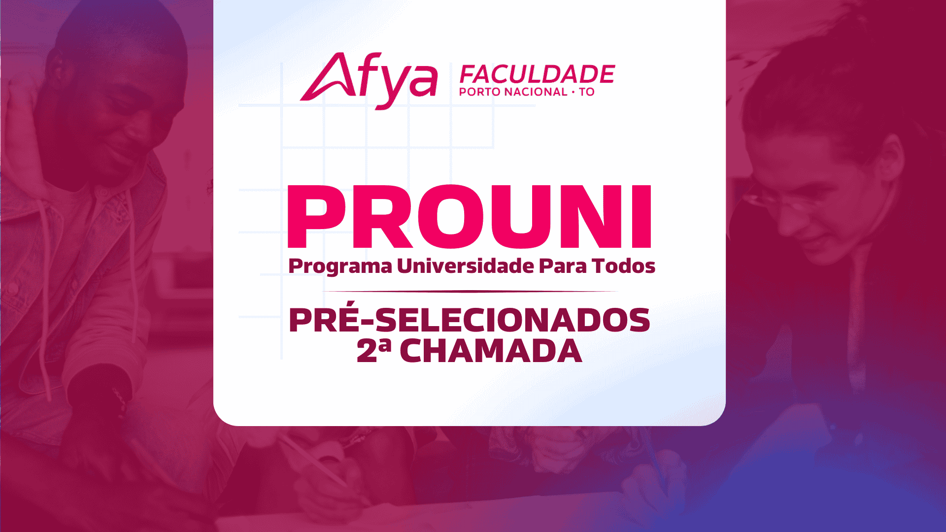 PRÉ SELECIONADOS 2ª CHAMADA PROUNI 2026.1