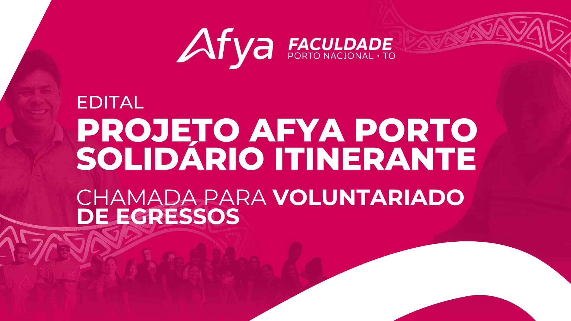 Edital de chamada para voluntariado de egressos
