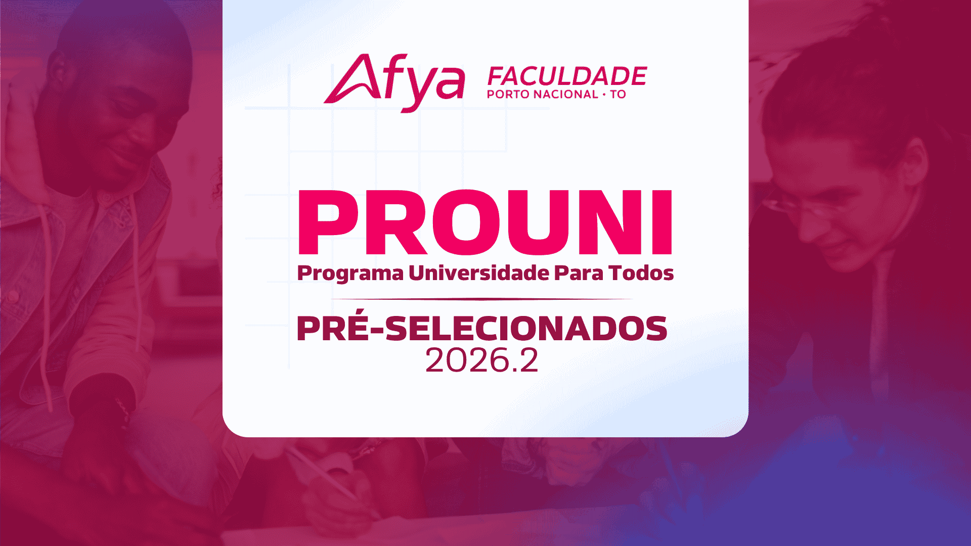 Pré-Selecionados 1ª Chamada do PROUNI 2026.2