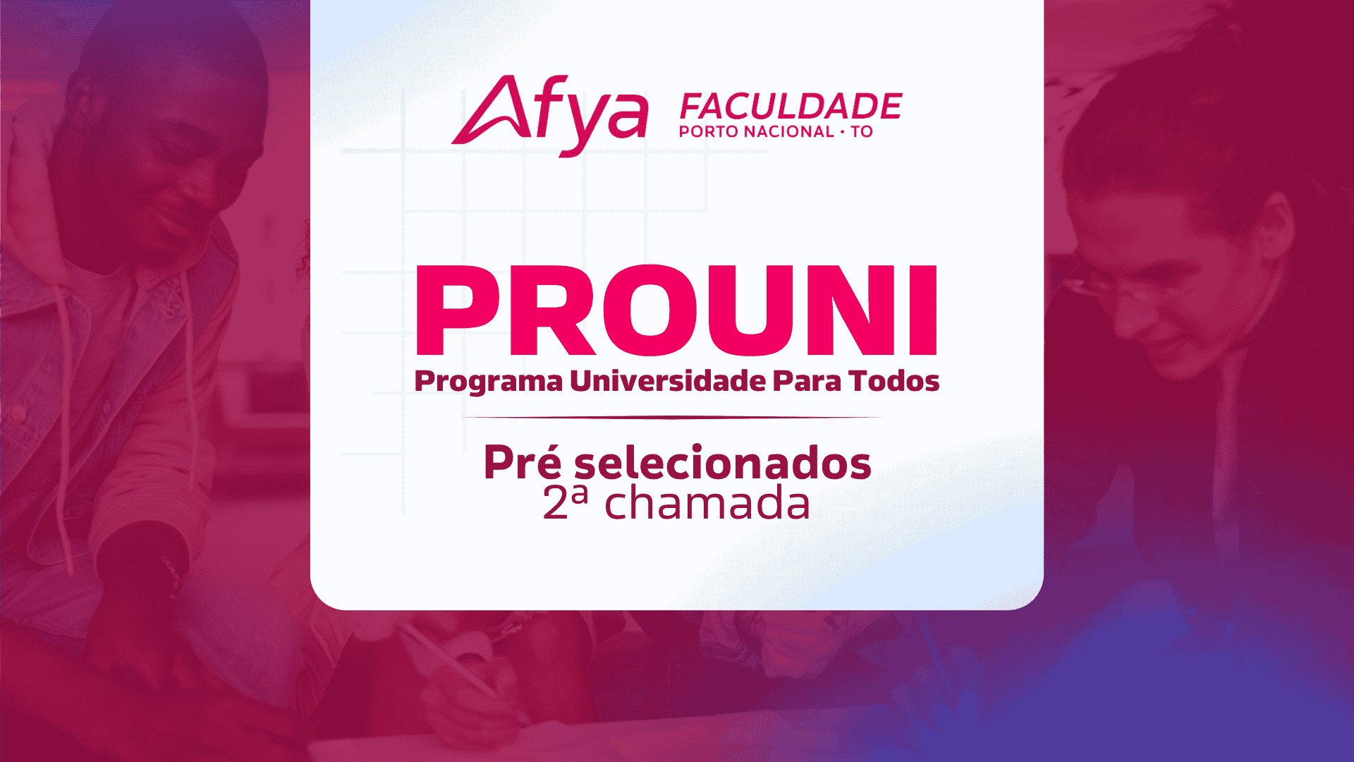 Lista de pré-Selecionado 2ª Chamada do Prouni 2026.2