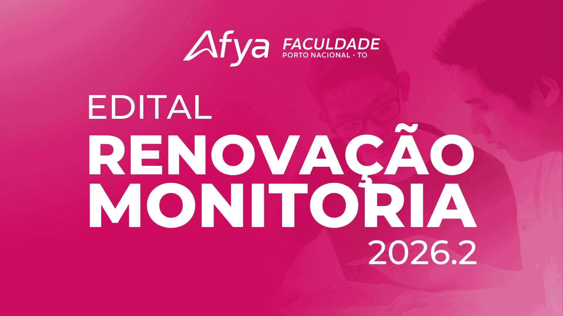 Edital de convocação para renovação do programa institucional de monitoria (PIM – 2026/02)