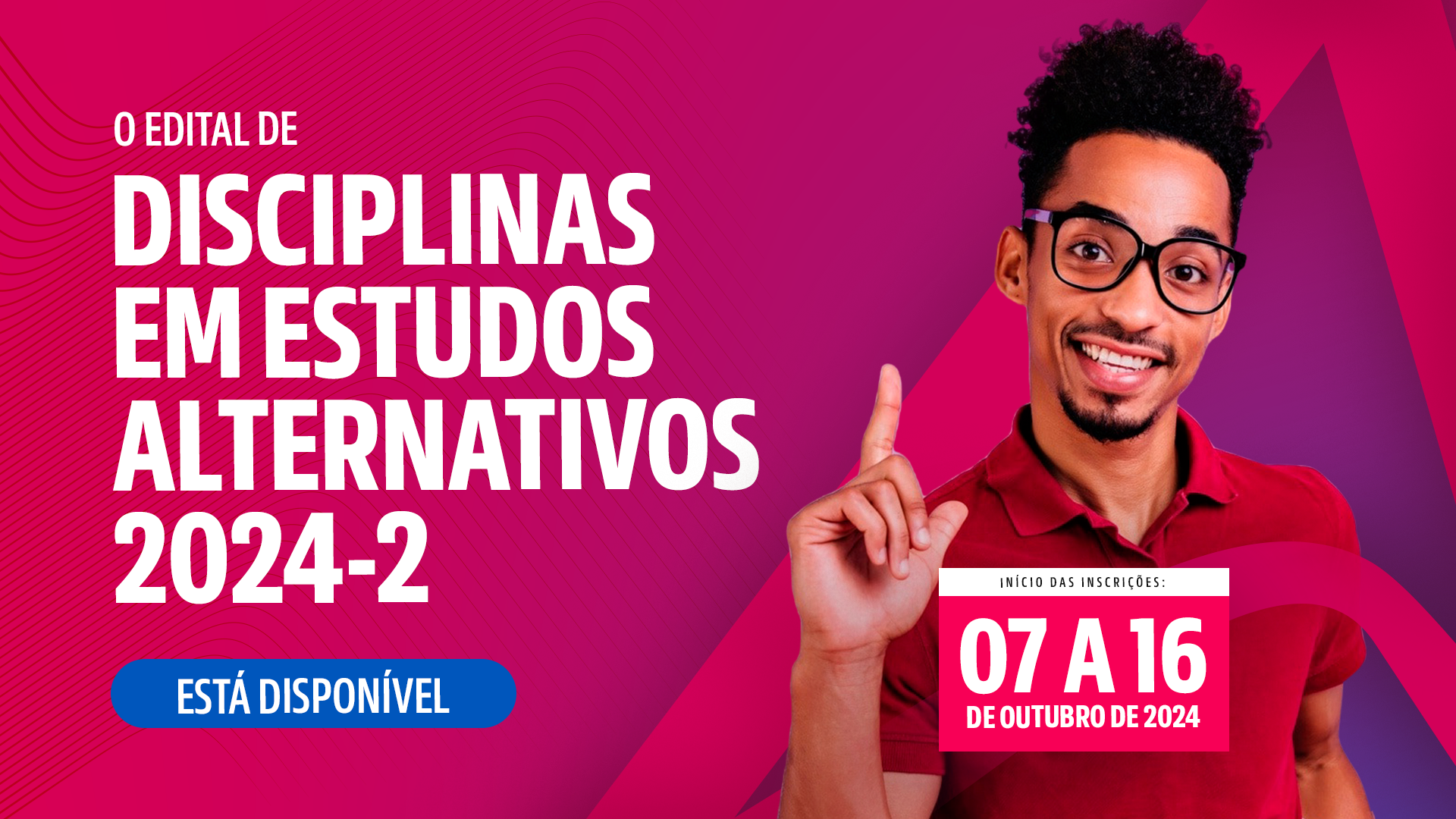 Edital de disciplinas em estudos alternativos 2024-2