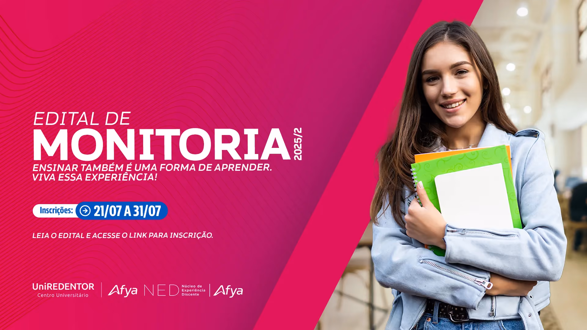 Inscrições abertas para Monitoria 2025.2