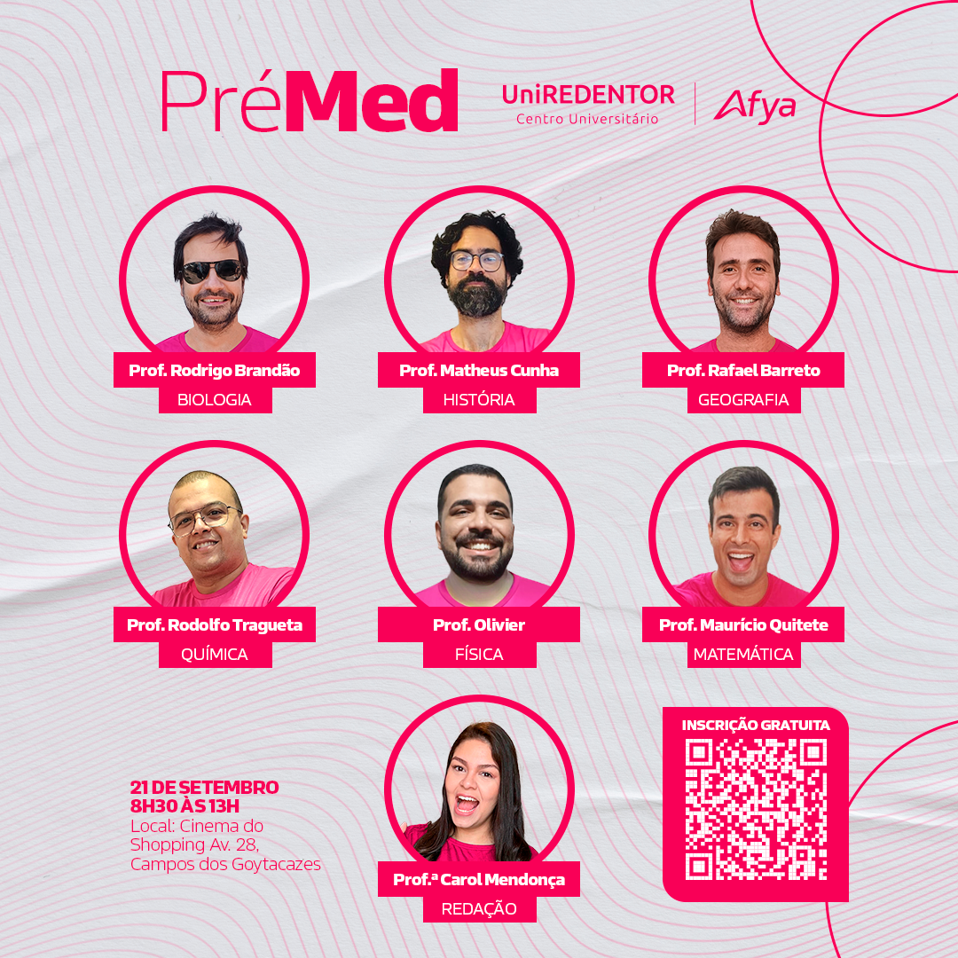 Participe do Aulão Preparatório para o ENEM e Vestibular de Medicina da UniRedentor Afya em Campos dos Goytacazes!