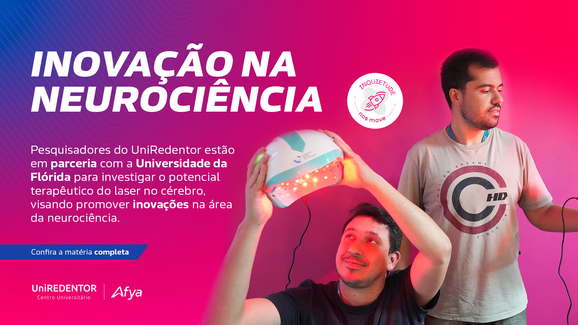 Pesquisadores do UniRedentor em parceria com a Universidade da Flórida investigam o potencial terapêutico do laser no cérebro