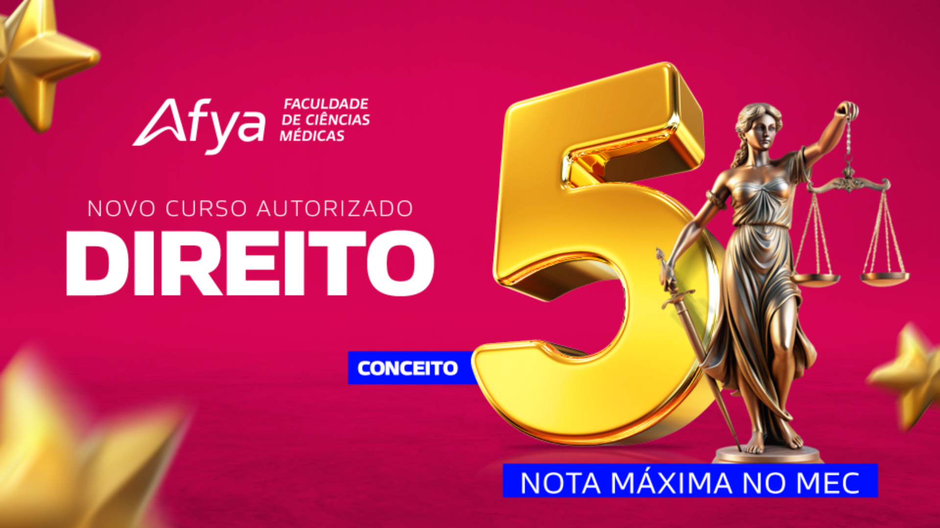 Afya Palmas Conquista Autorização para o Curso de Direito com Conceito Máxima do MEC