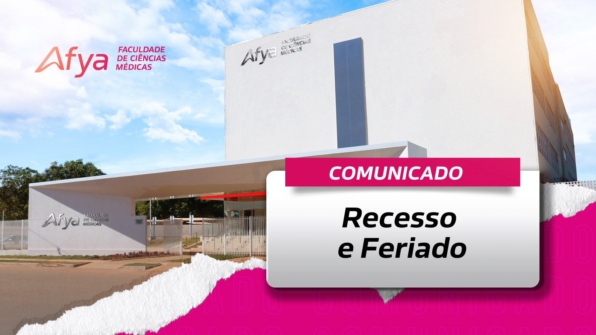 Comunicado - Feriado Corpus Christi e Recesso