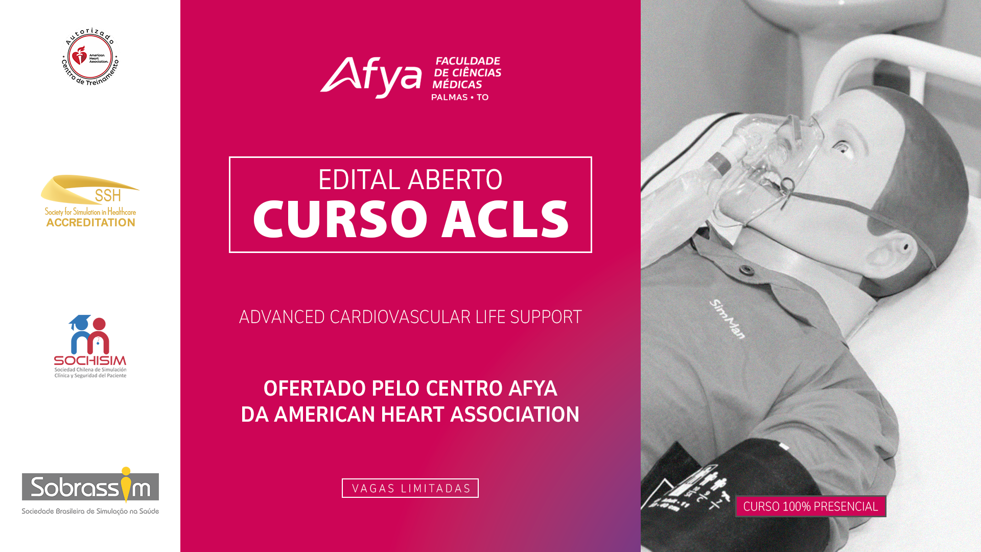 Divulgado o edital para o curso de ACLS do Centro de Simulação em Saúde - 2025.2