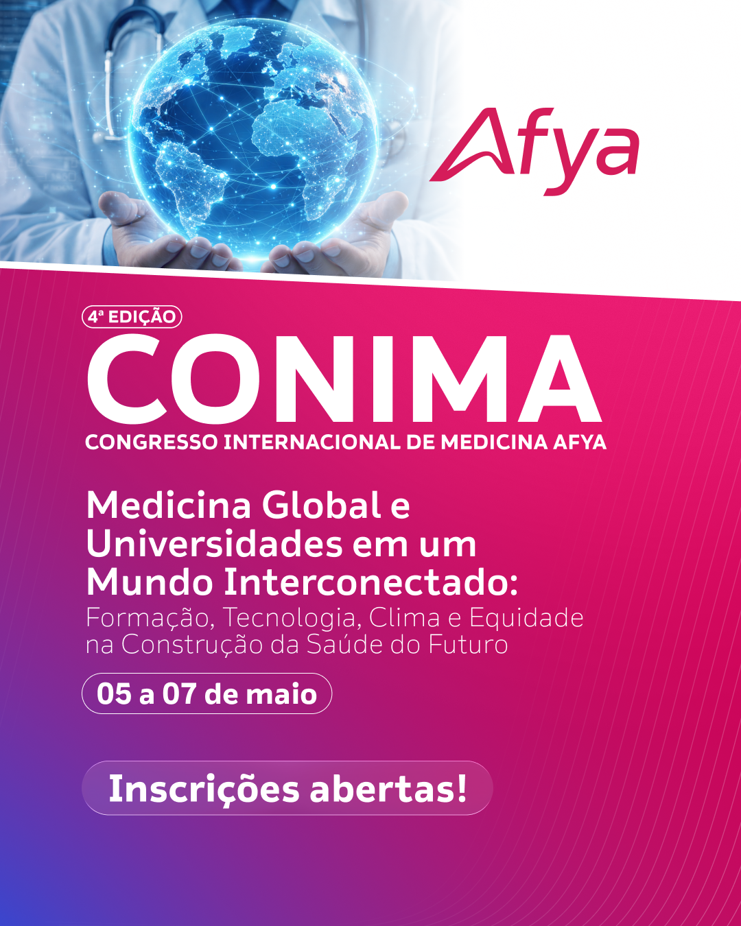 Inscrições Abertas para o 4º CONIMA: O Futuro da Medicina Global em Pauta!