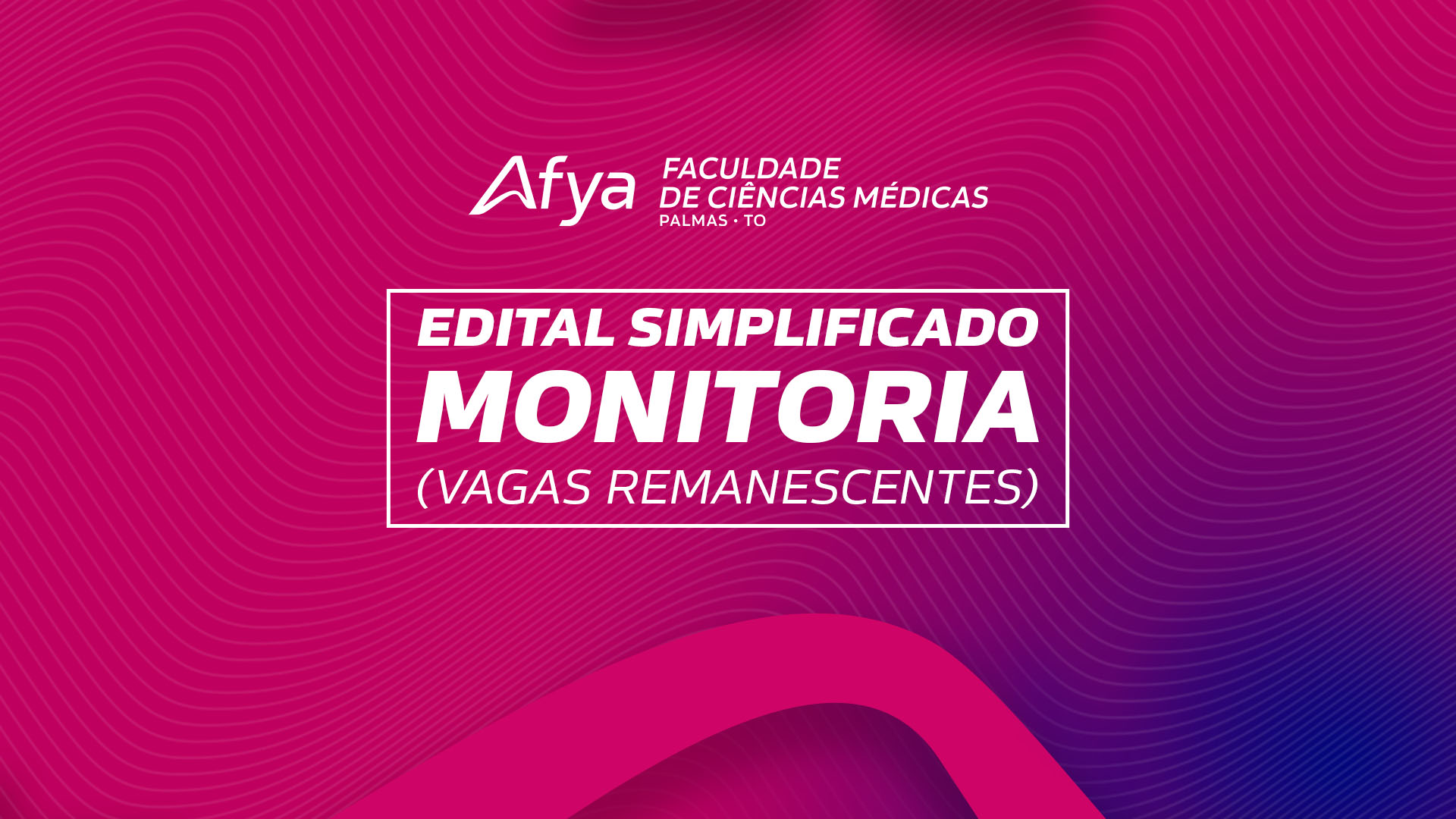 Afya Palmas divulga homologação das inscrições para o Programa Institucional de Monitoria 2026.1
