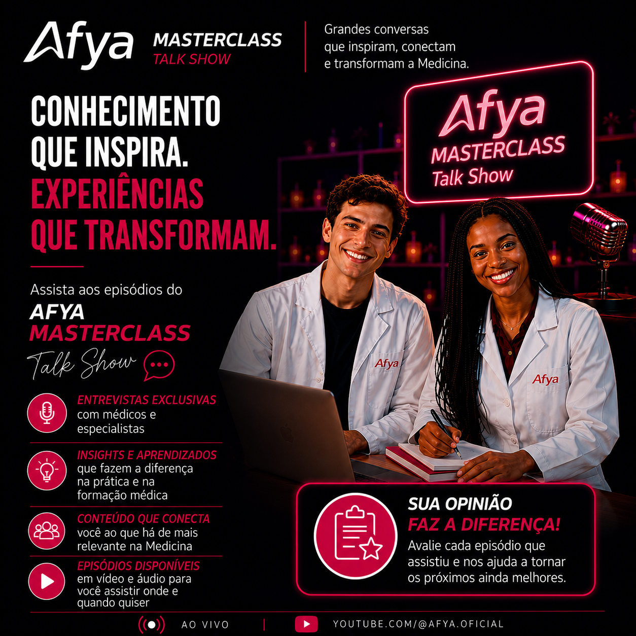 Afya MASTERCLASS 2026 promove conteúdos e debates relevantes para estudantes de Medicina