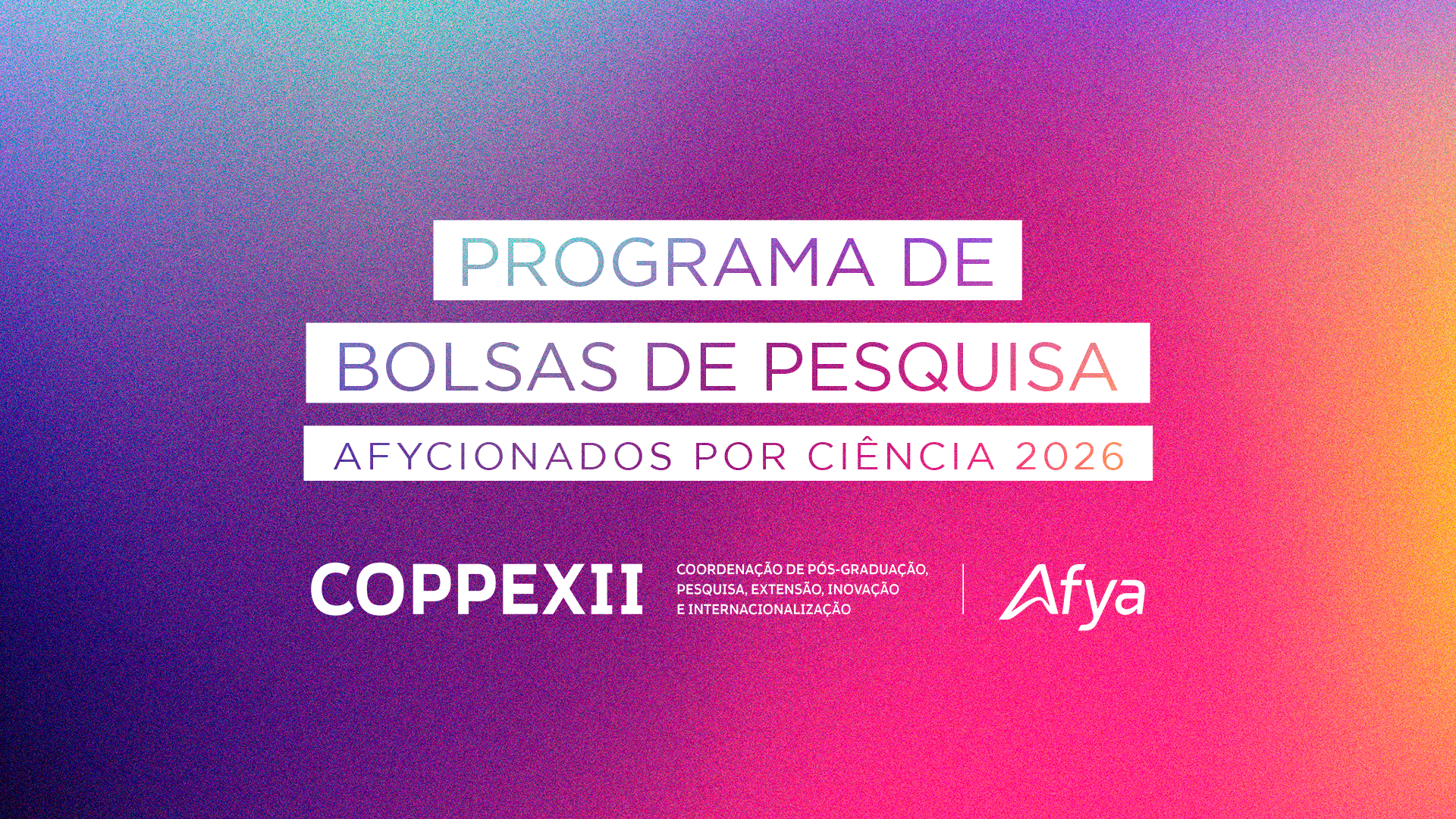 Programa Afycionados por Ciência 2026