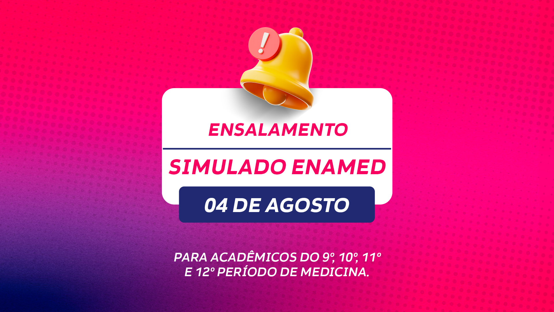 Simulado ENAMED 2026.2: confira o ensalamento atualizado