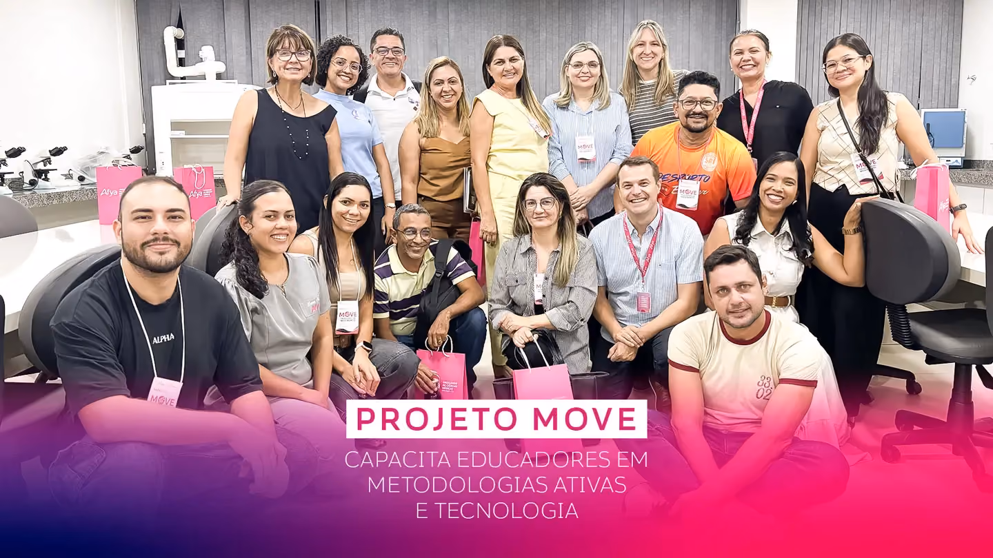 Projeto MOVE reúne educadores na Afya Palmas para formação em metodologias ativas e tecnologia
