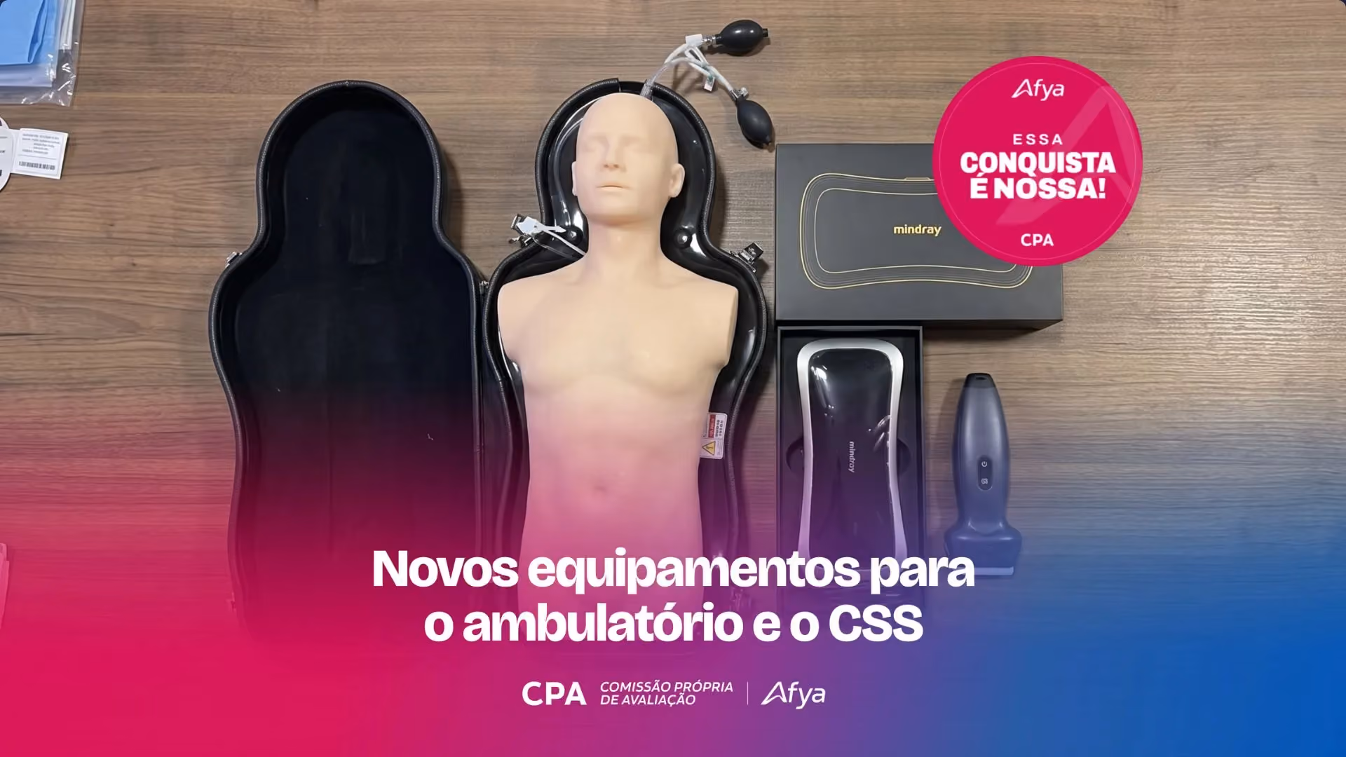 Avaliação da CPA resulta em entrega novos equipamentos para prática em saúde.
