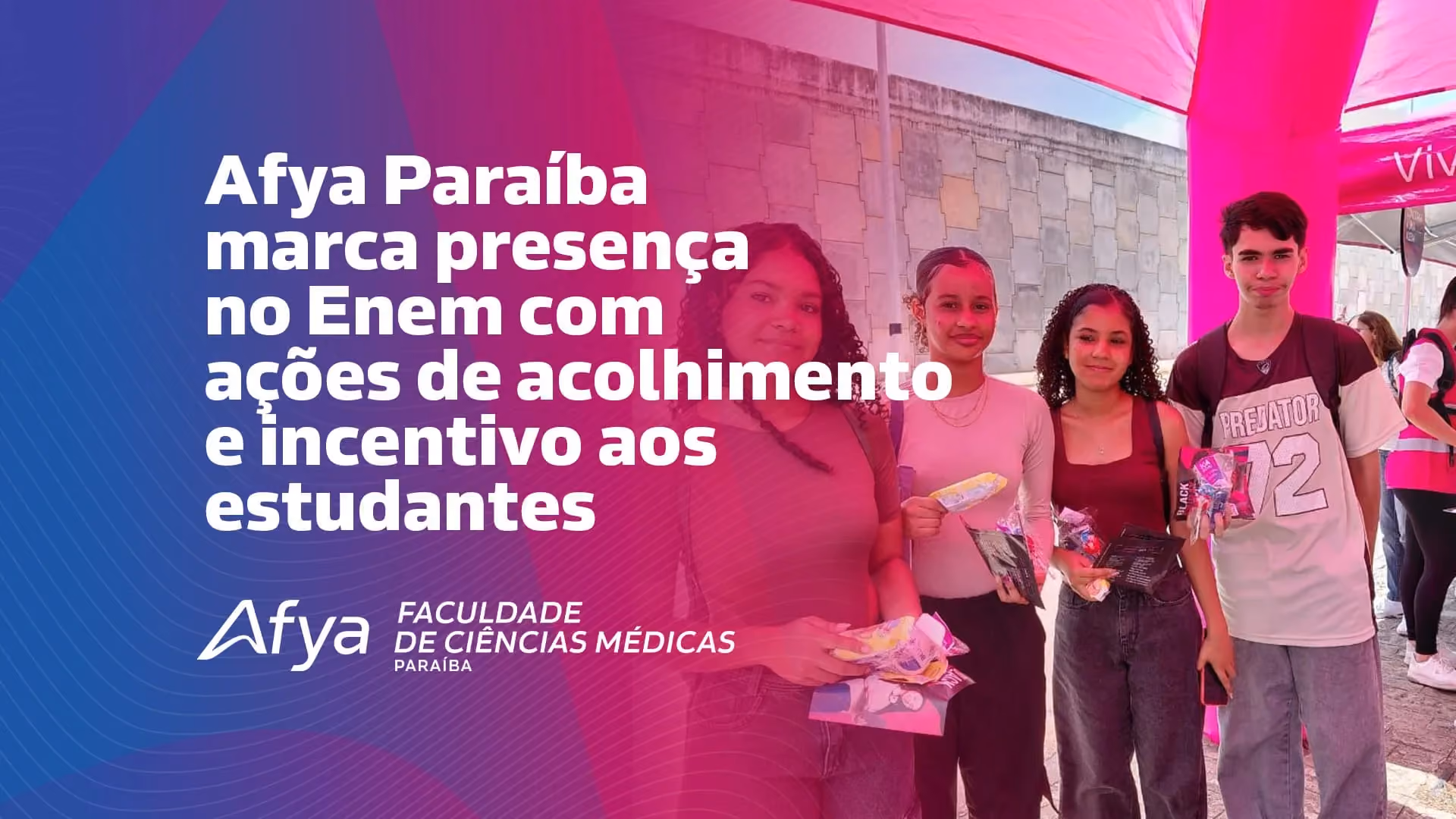 Afya Paraíba marca presença no Enem com ações de acolhimento e incentivo aos estudantes