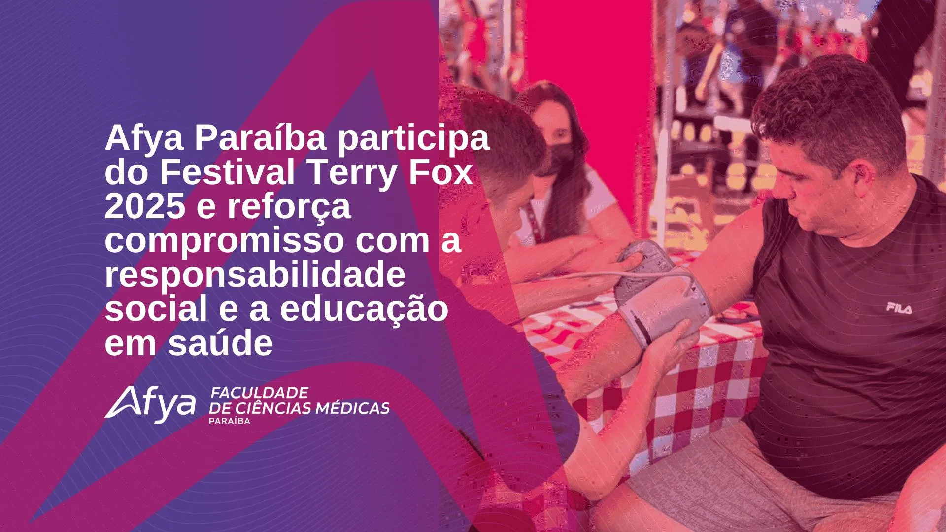 Afya Paraíba participa do Festival Terry Fox 2025 e reforça compromisso com a responsabilidade social e a educação em saúde
