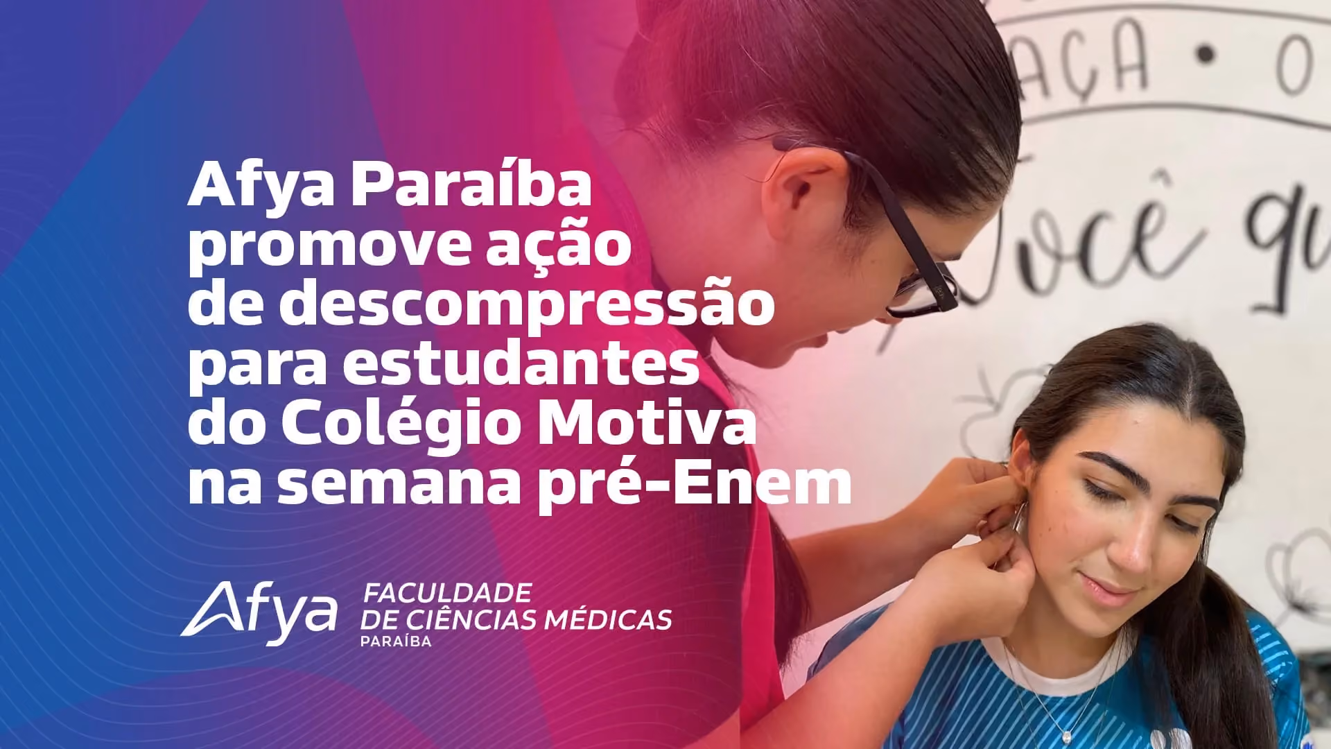 Afya Paraíba promove ação de descompressão para estudantes do Colégio Motiva na semana pré-Enem