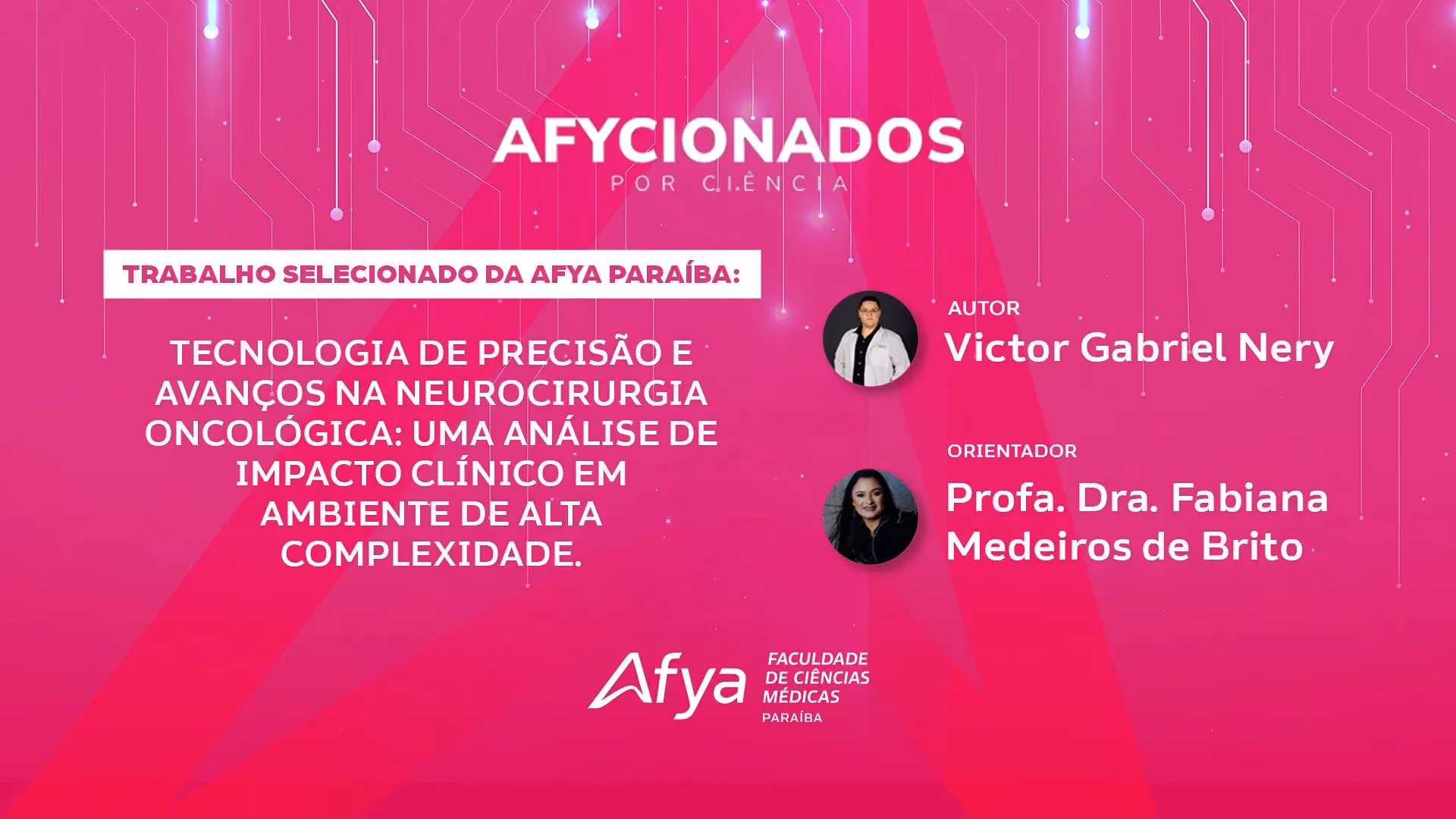Aluno da Afya Paraíba tem pesquisa selecionada no programa Afycionados por Ciência
