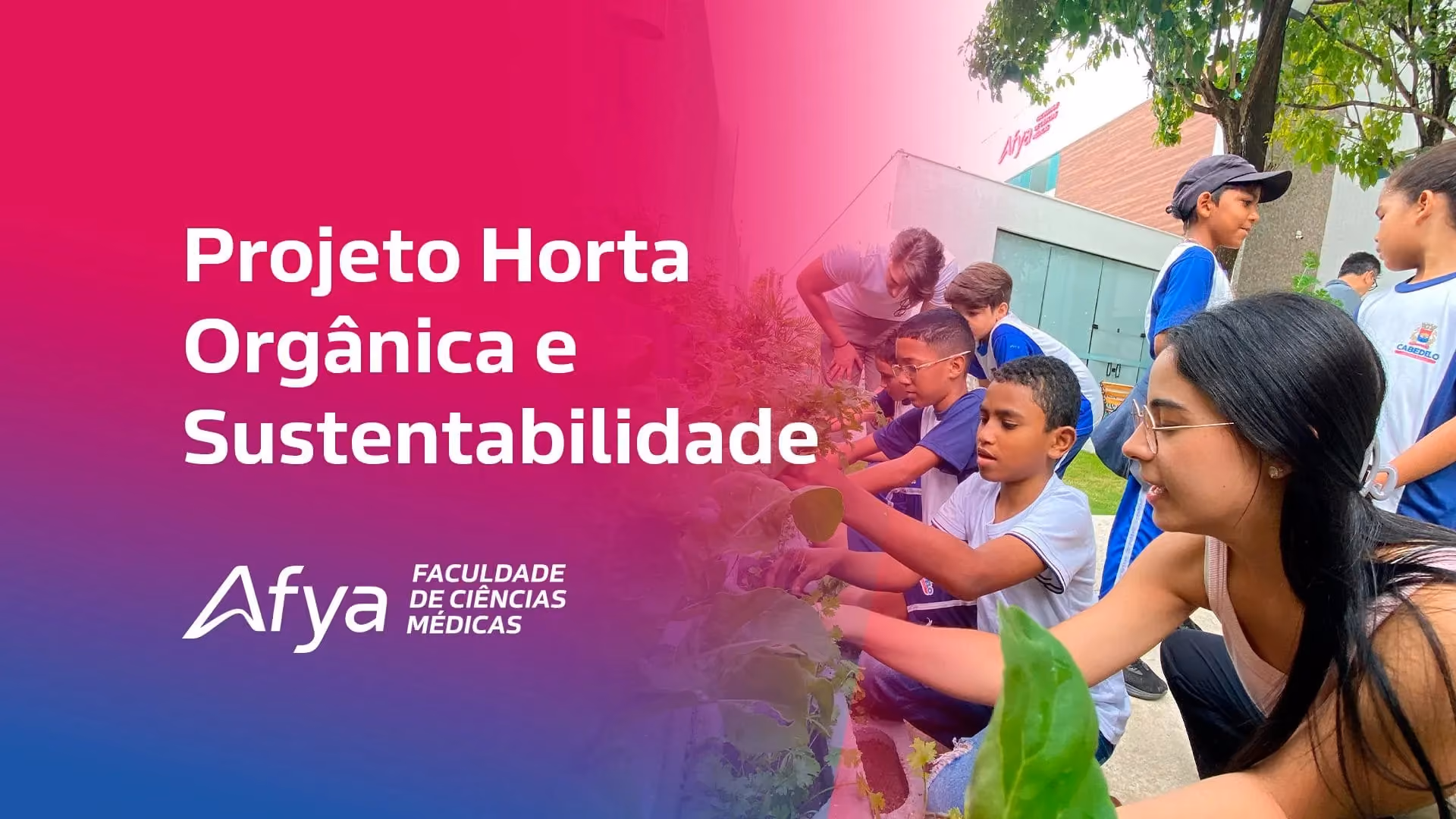 Alunos de escola municipal visitam a horta orgânica da Afya Paraíba