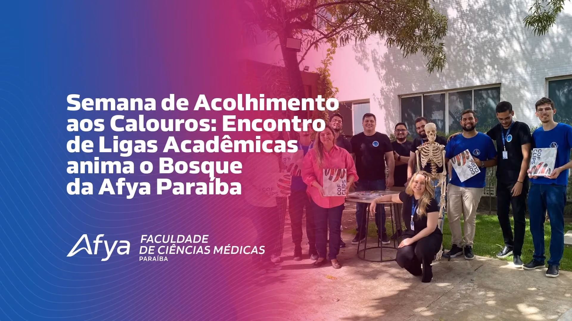 Semana de Acolhimento aos Calouros: Encontro de Ligas Acadêmicas anima o Bosque da Afya Paraíba