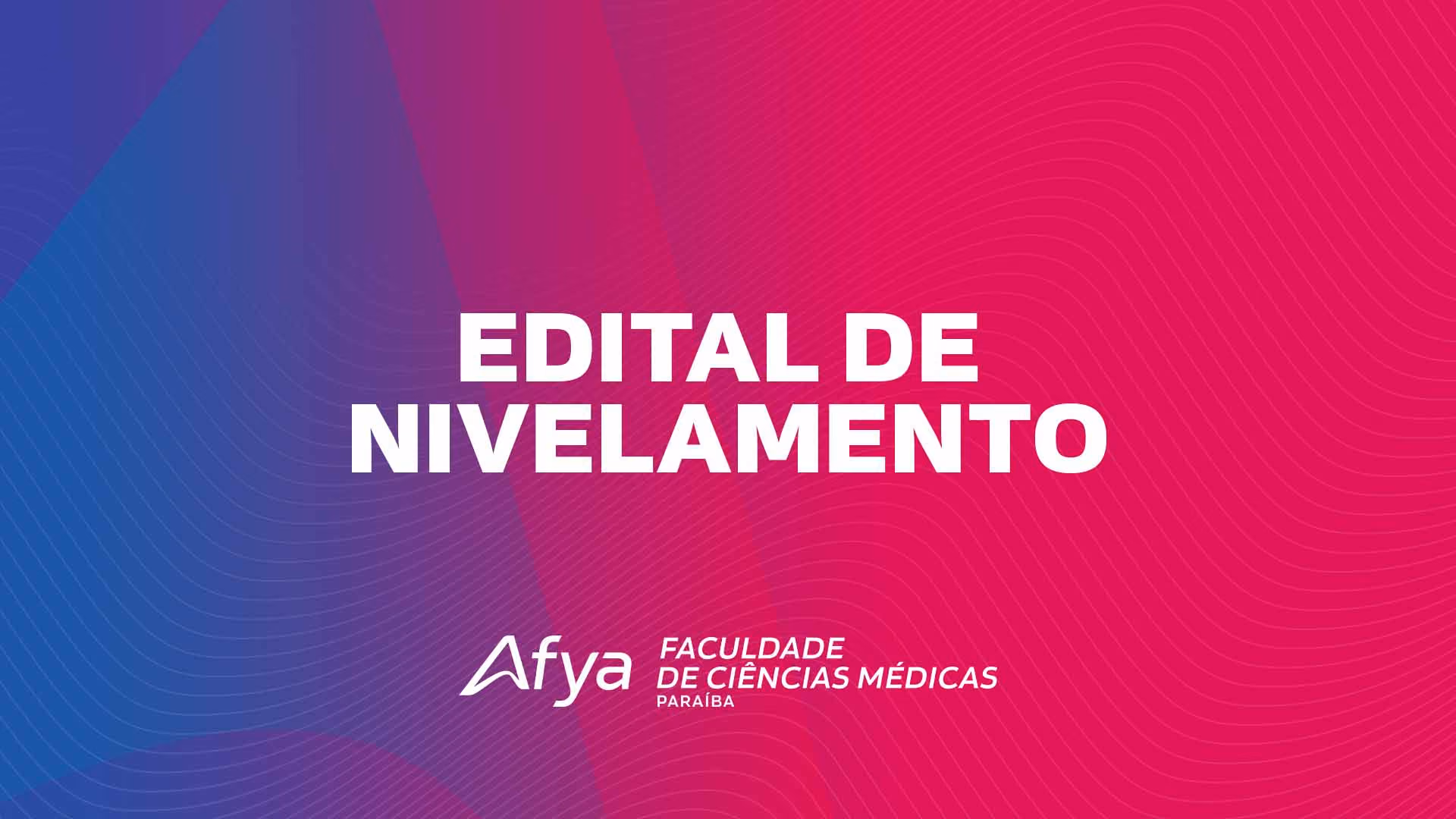 Edital de nivelamento 2026.2