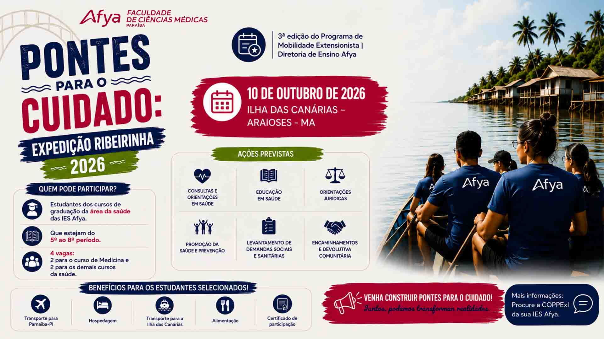 Confira! Edital Nacional de Mobilidade Extensionista- Projeto Pontes para o cuidado 2026