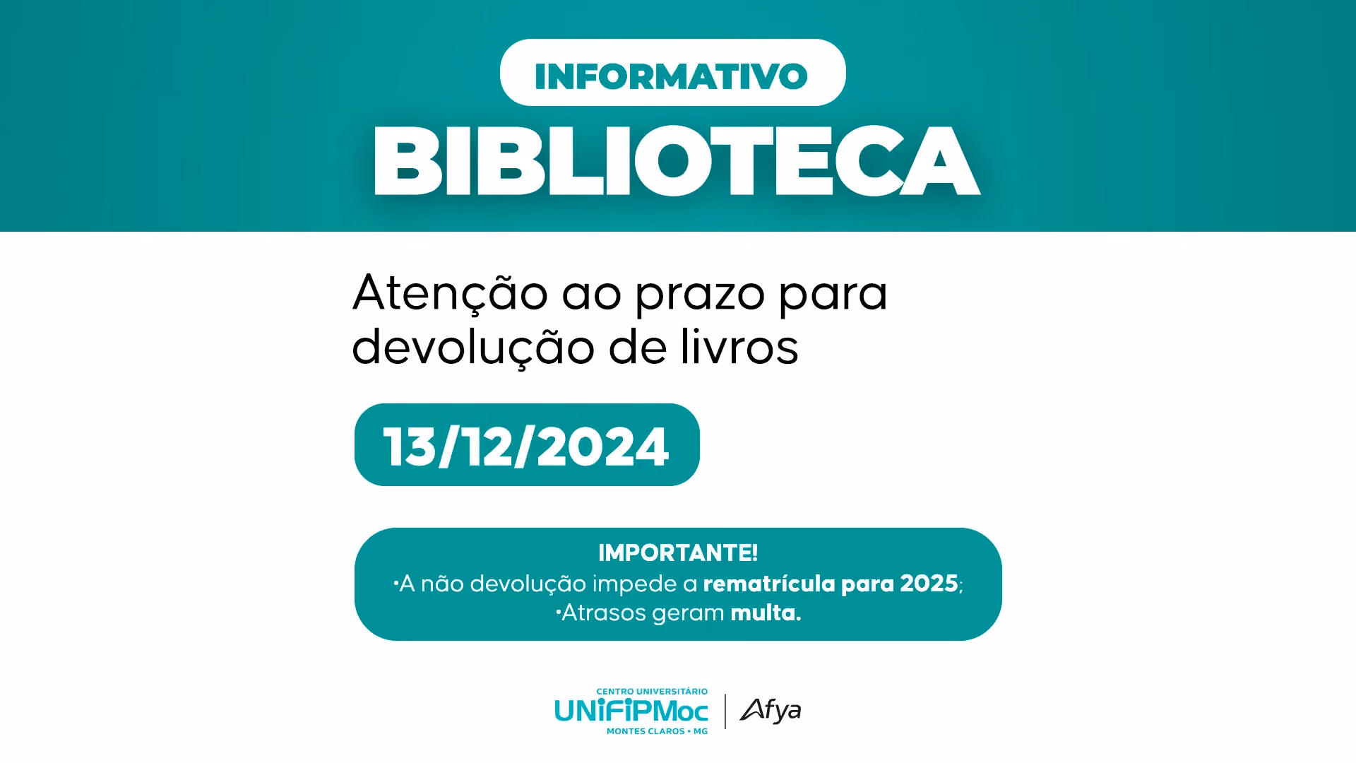 Biblioteca: atenção ao prazo de devolução de livros
