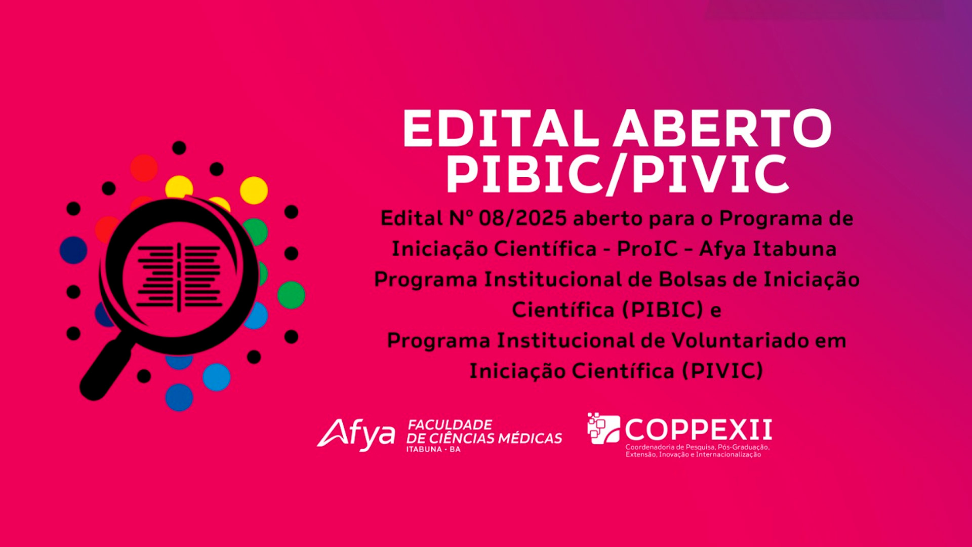 Afya Itabuna abre inscrições para o Programa de Iniciação Científica – PIBIC e PIVIC 2025.2