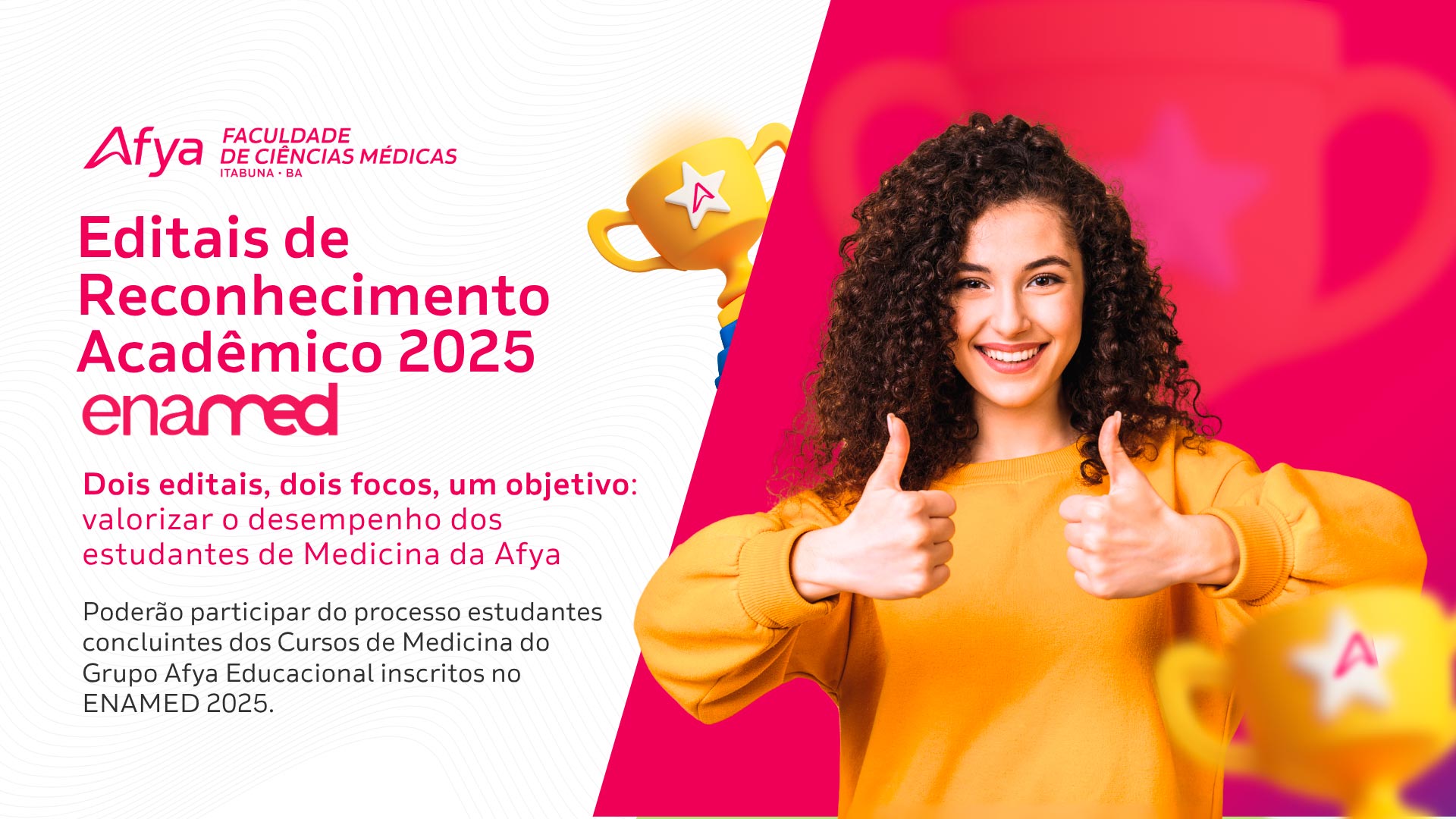 Afya lança o Edital de Reconhecimento Acadêmico ENAMED 2025 para celebrar o desempenho dos estudantes de Medicina