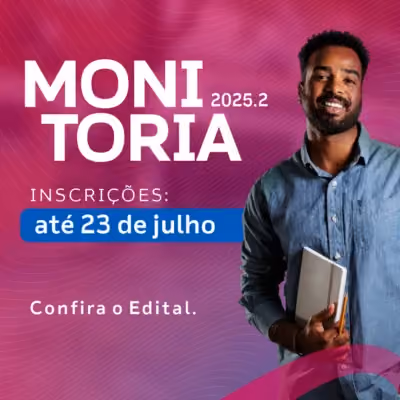 Inscrições para Monitoria encerram dia 23