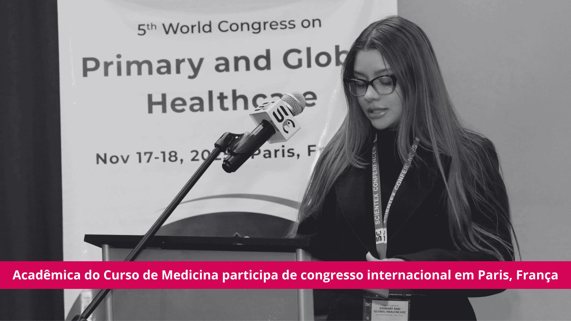 Acadêmica do Curso de Medicina participa de congresso internacional em Paris - França