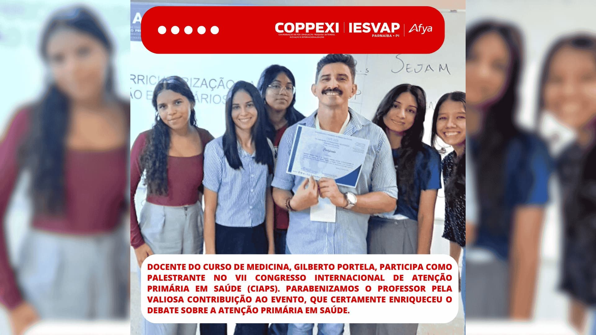 Docente do curso de Medicina da FAHESP participa como palestrante no VII CIAPS