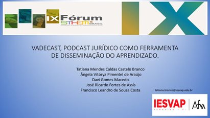 IX Fórum Internacional de Inovação Acadêmica do Consórcio STHEM Bras