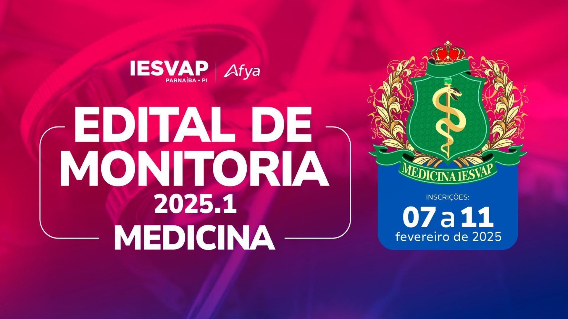 Edital de monitoria de Medicina - 2025.1