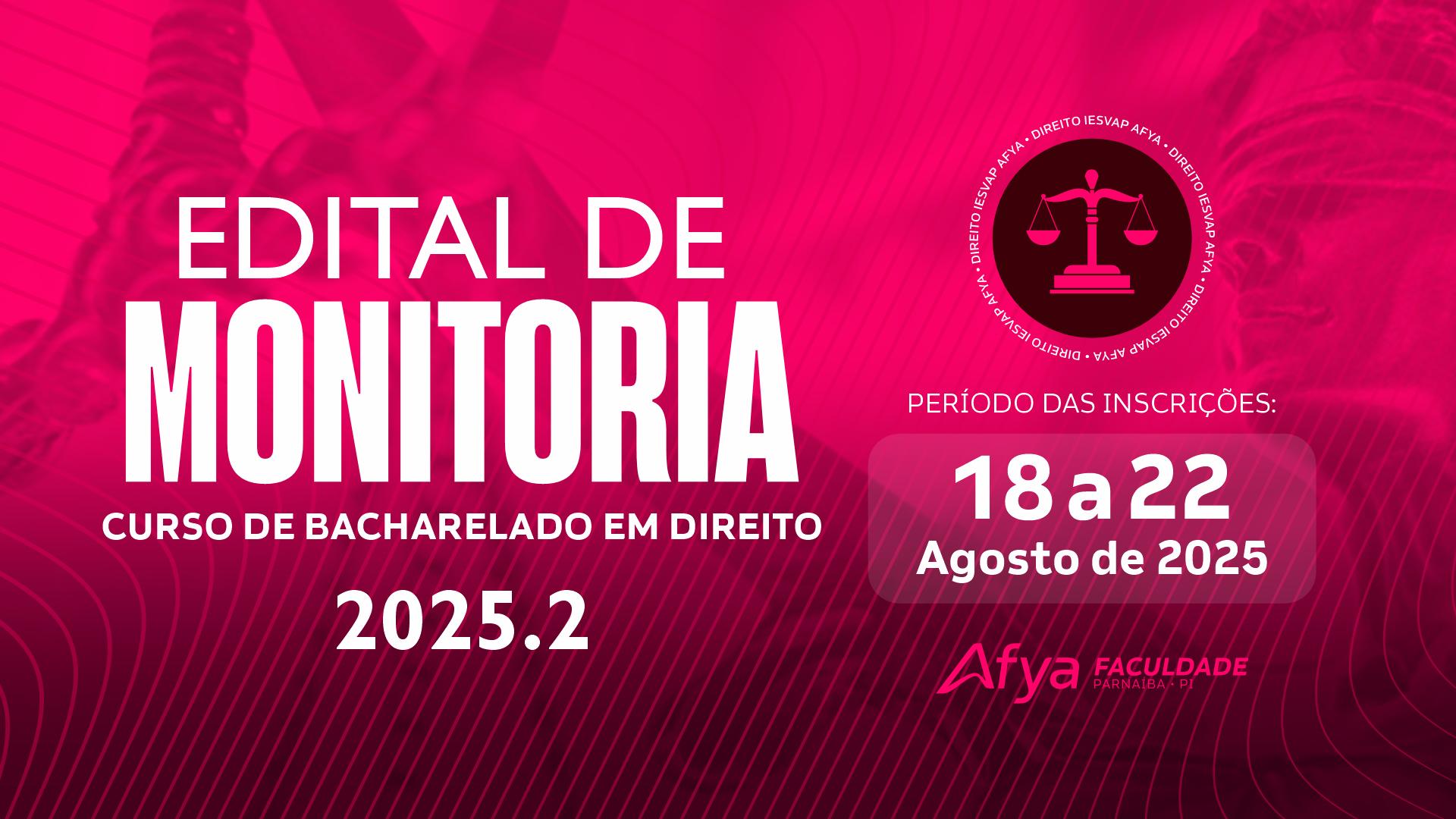 Edital n° 02/2025 programa institucional de monitoria 2025.2