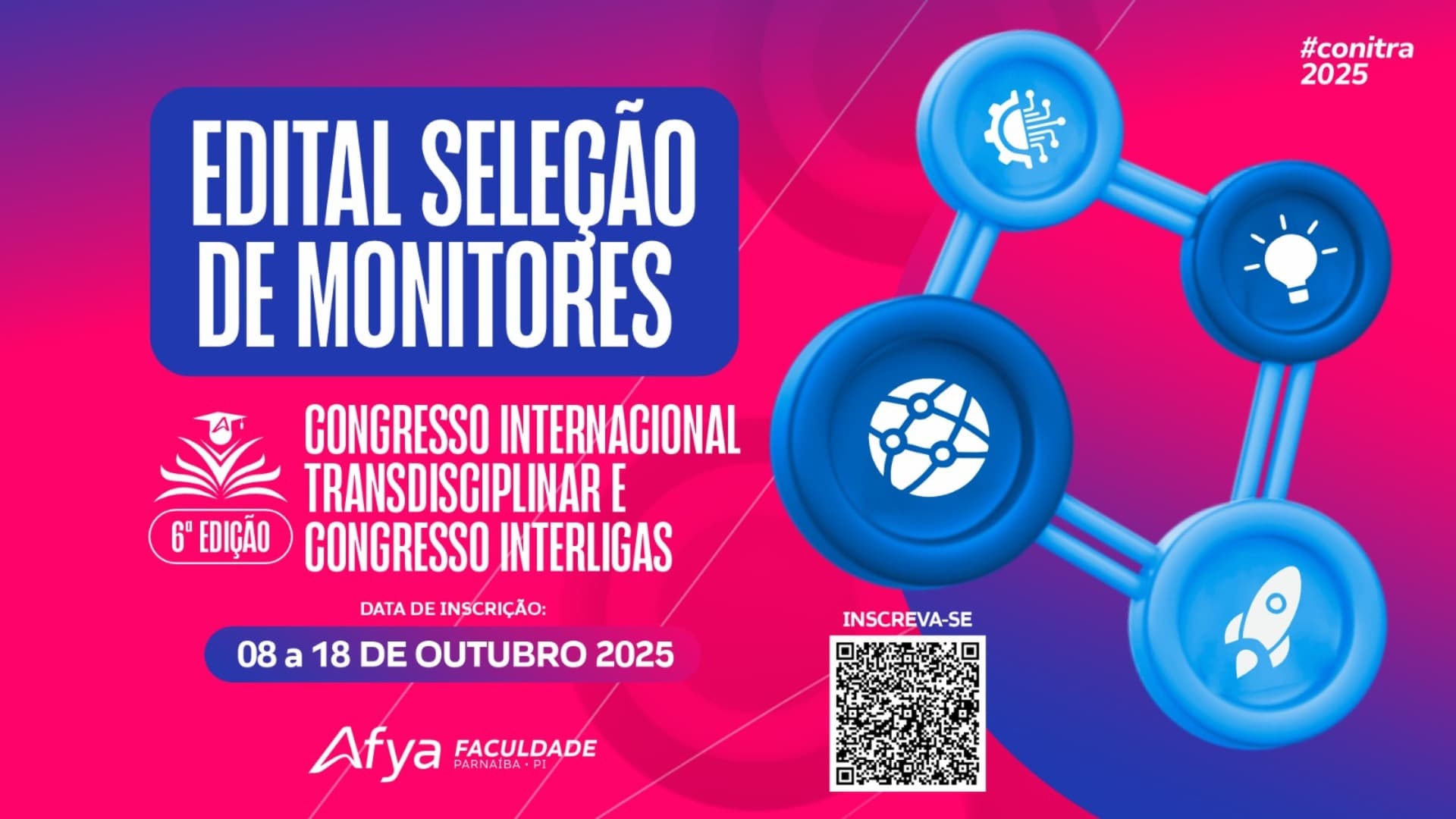 Edital para monitores do VI CONITRA