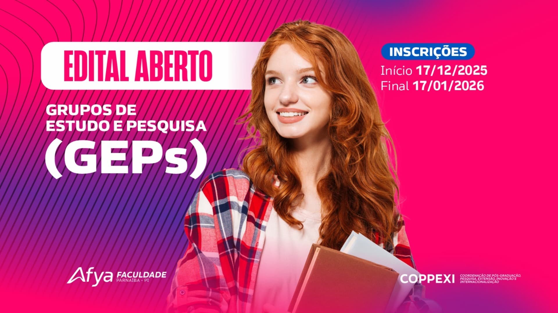 Edital para envio das propostas de criação dos Grupos de Estudo e Pesquisa (GEPs) voluntários para exercício no ano de 2026/2027