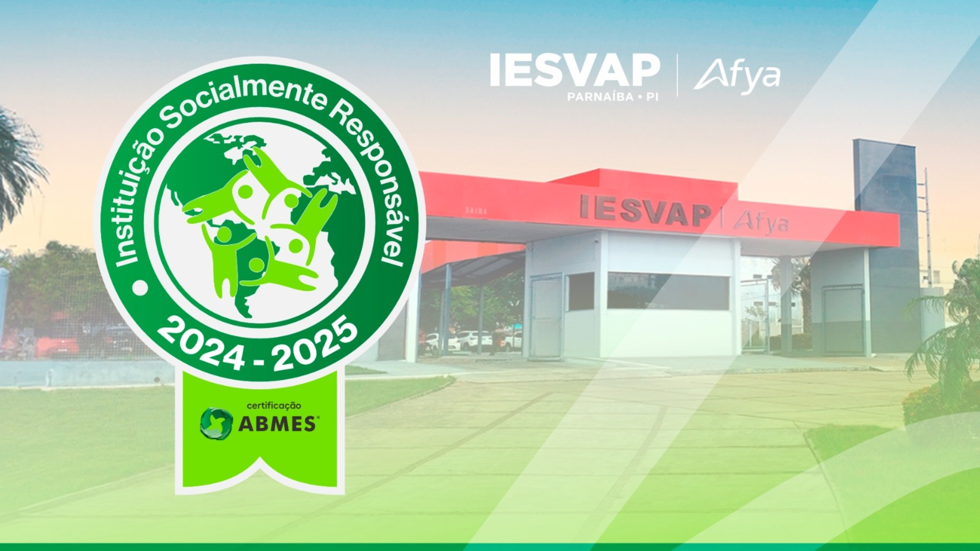 FAHESP/IESVAP recebe o selo de instituição Socialmente responsável – ano 2024/2025