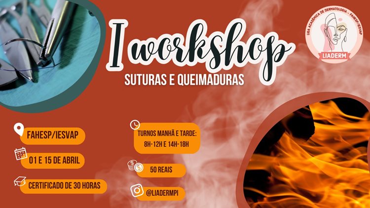 I workshop de suturas e queimaduras