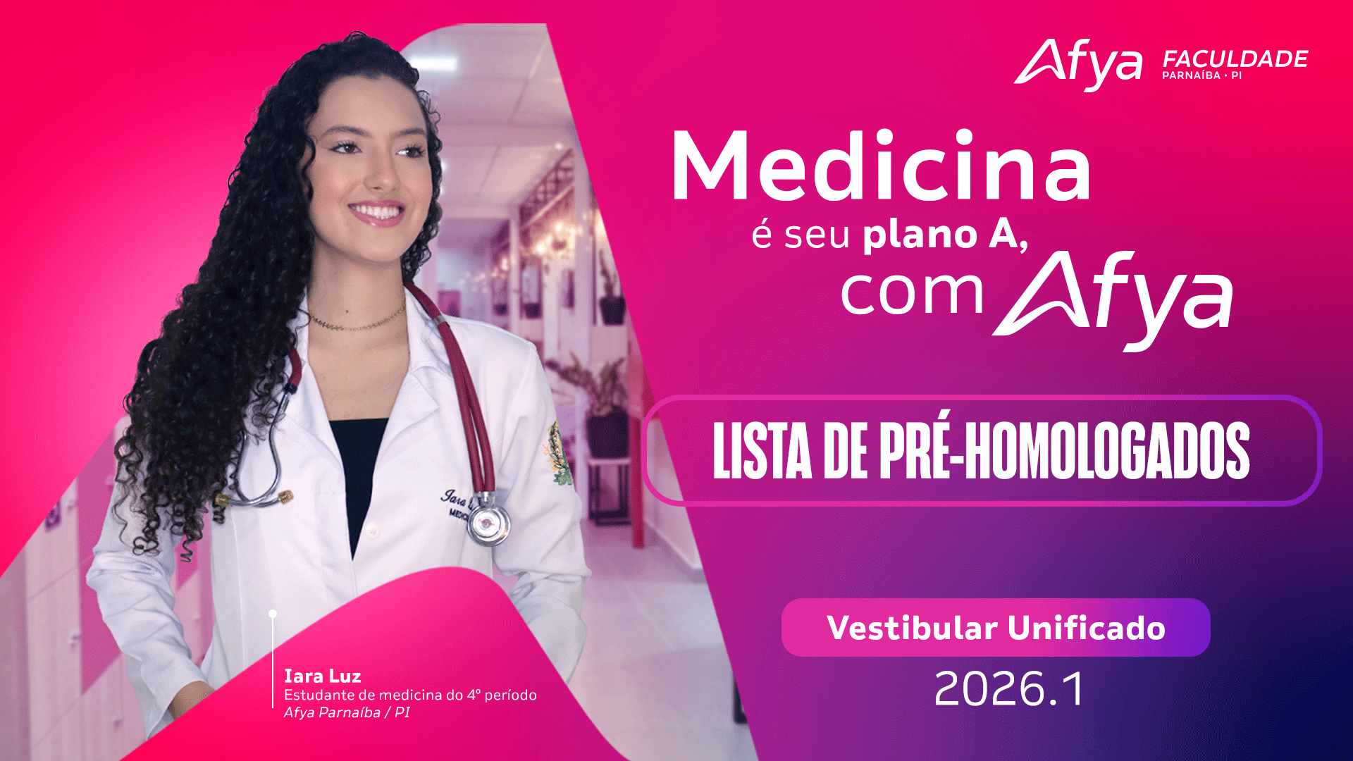 Lista de candidatos com inscrições pré-homologadas para o processo seletivo do curso Medicina - modalidade vestibular unificado