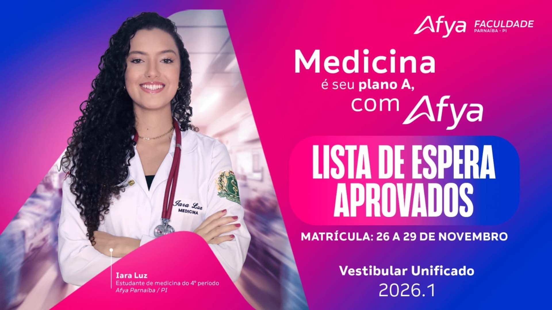 Lista de espera vestibular unificado Medicina 2026.1