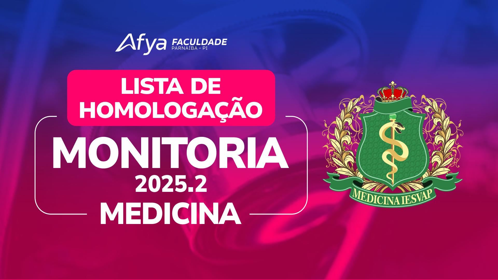 Lista de homologação - monitoria 2025.2 Medicina