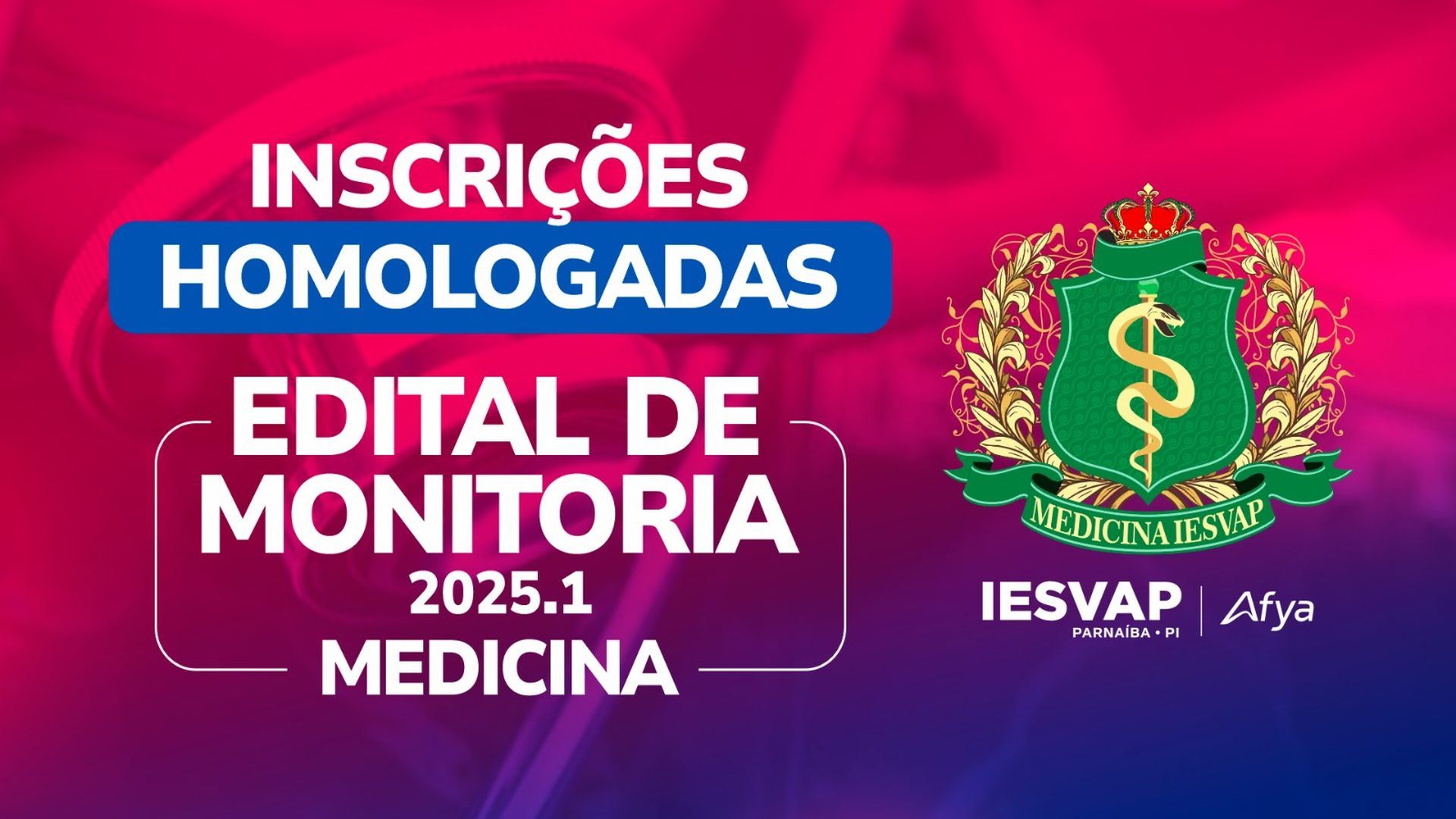 Lista de inscrições homologadas- monitoria de Medicina 2025.1