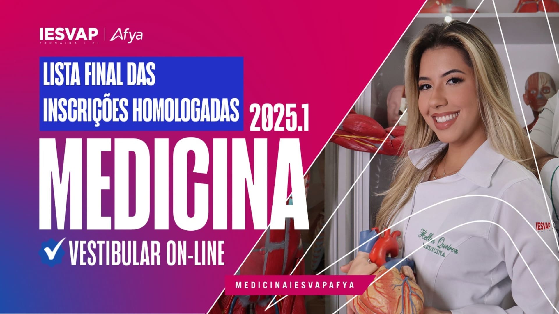 Lista final das inscrições homologadas PS de Medicina 2025.1 - Modalidade online