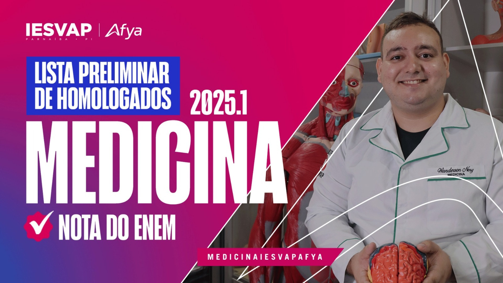 Lista de Pré-Homologados PS Medicina 2025.1 - Nota do Enem