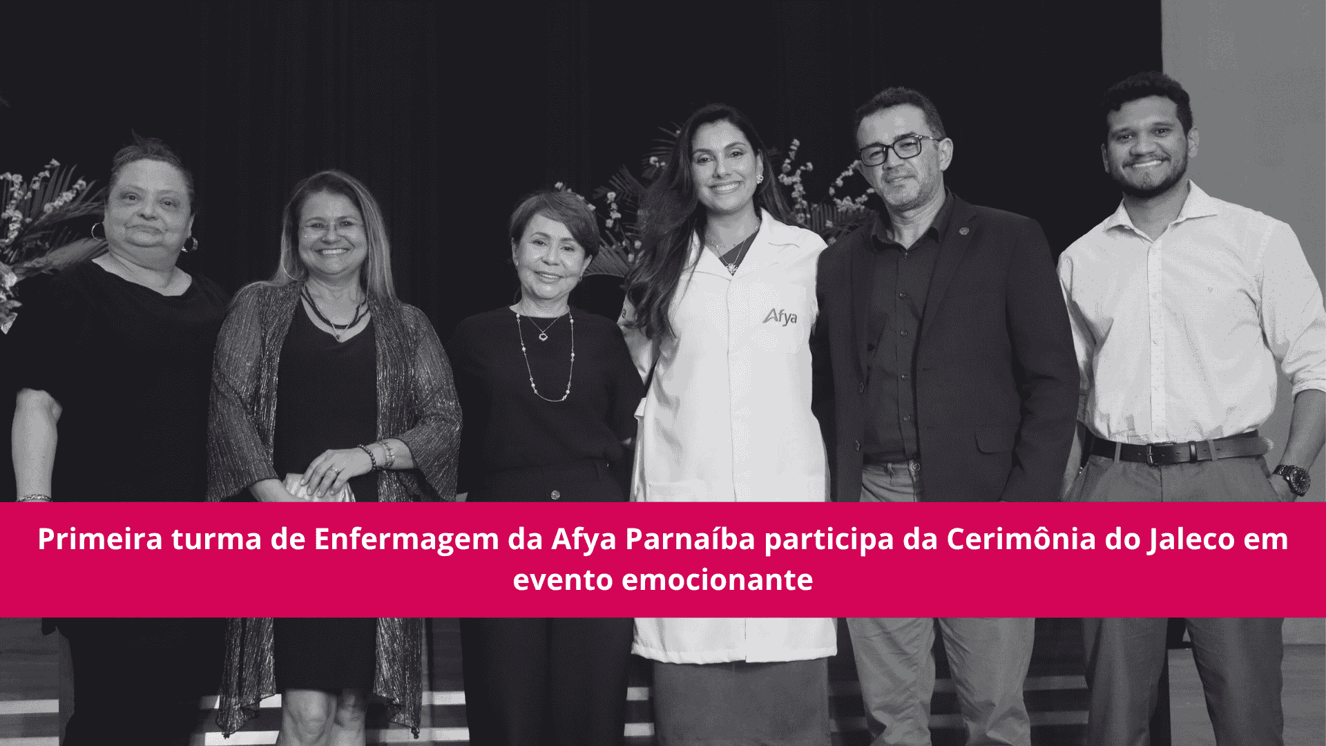 Primeira turma de Enfermagem da Afya Parnaíba participa da Cerimônia do Jaleco em evento emocionante