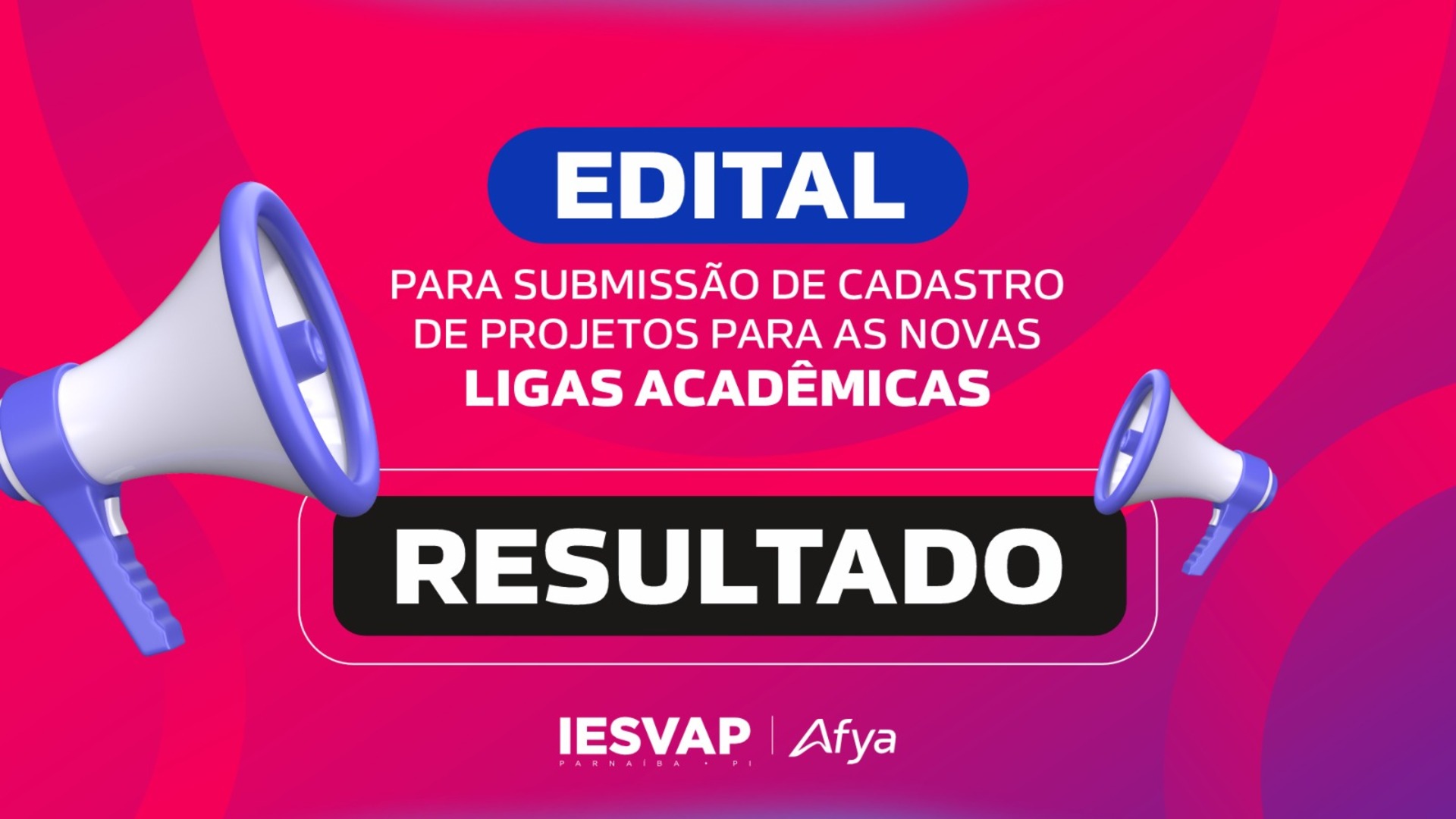 Resultado cadastro de projeto das novas ligas acadêmicas